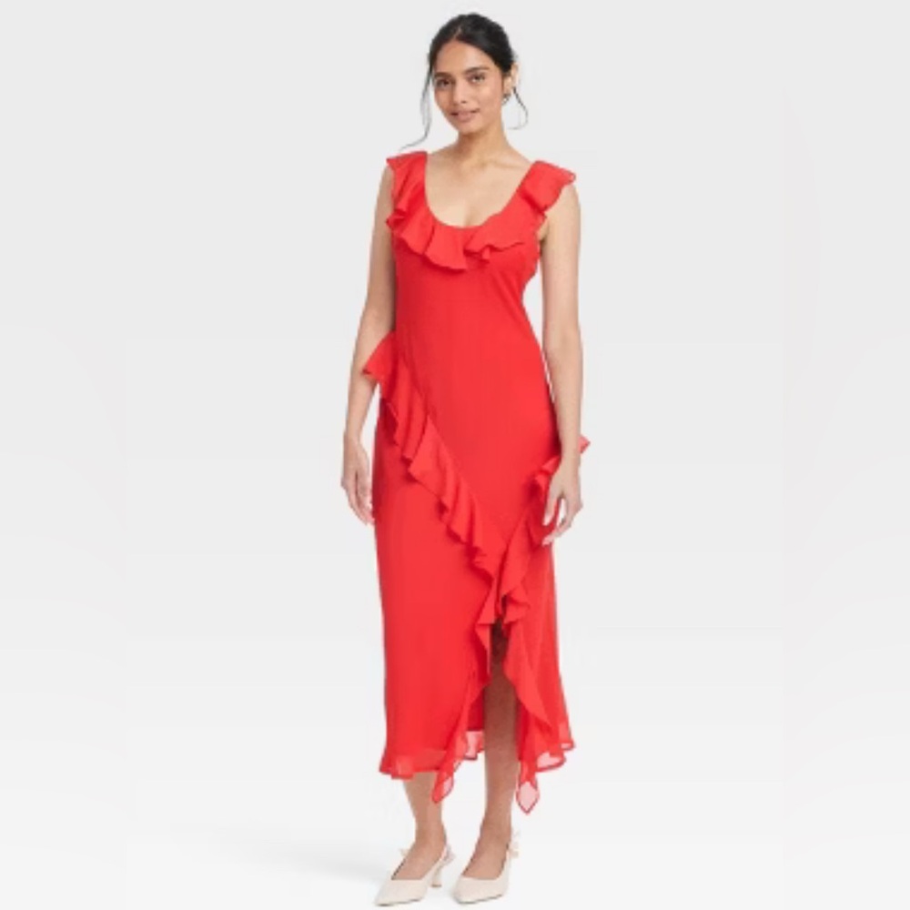 NWT Women's Ruffle Slip Dress - A New Day (A20)